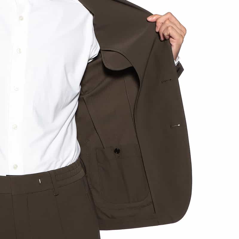 LARDINI セットアップ ナイロンジャージージャケット KHAKI