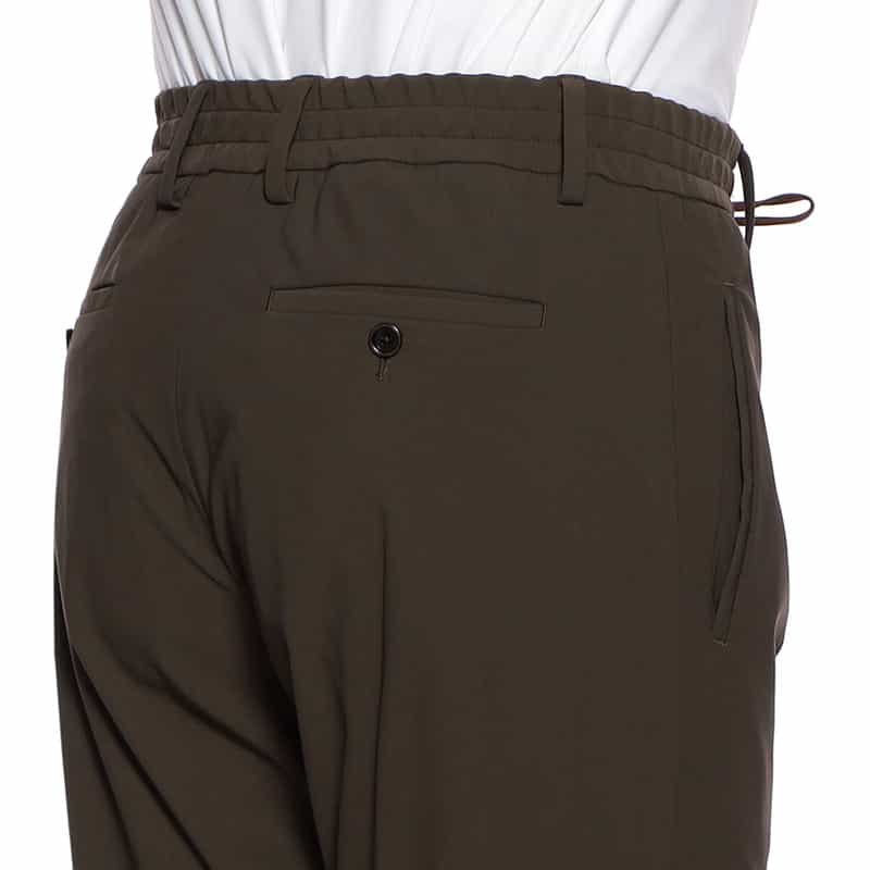 LARDINI セットアップ ドローストリングパンツ KHAKI