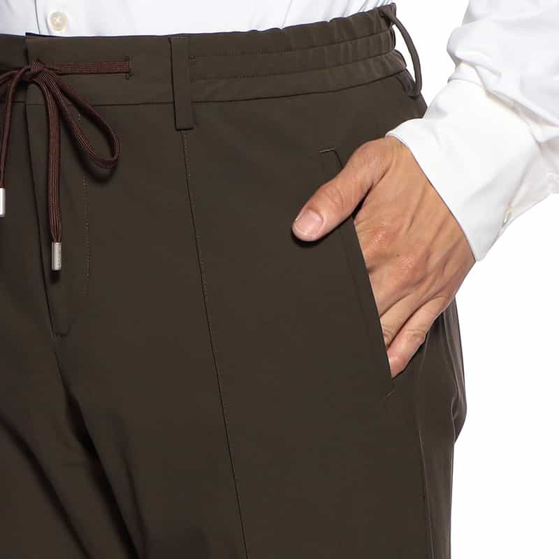 LARDINI セットアップ ドローストリングパンツ KHAKI
