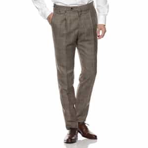 フランネル グレンチェック柄パンツ