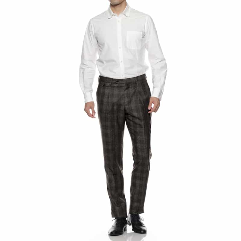 PT TORINO フランネル グレンチェック柄パンツ DARK GRAY