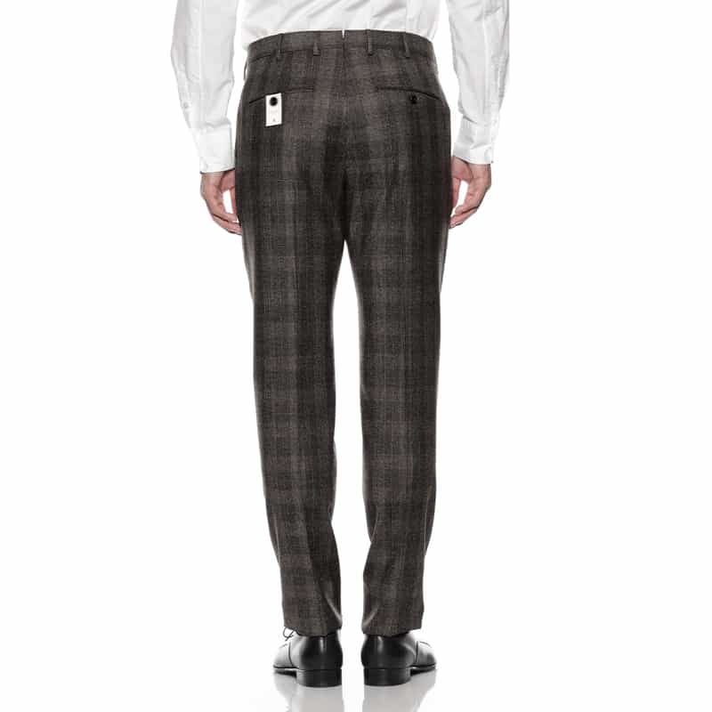 PT TORINO フランネル グレンチェック柄パンツ DARK GRAY