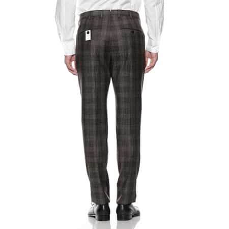 新品 ブルネロクチネリ 38 秋冬羊毛カシミアパンツ　グレンチェック イタリア製 新品 ブルネロクチネリ 38 秋冬羊毛カシミアパンツ グレン