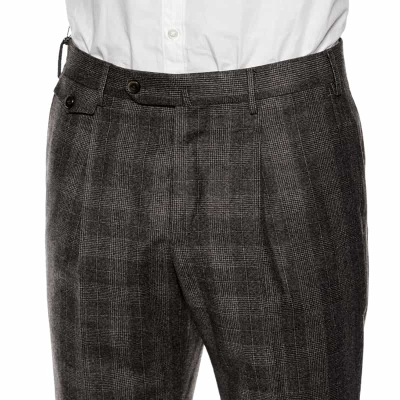 PT TORINO フランネル グレンチェック柄パンツ DARK GRAY
