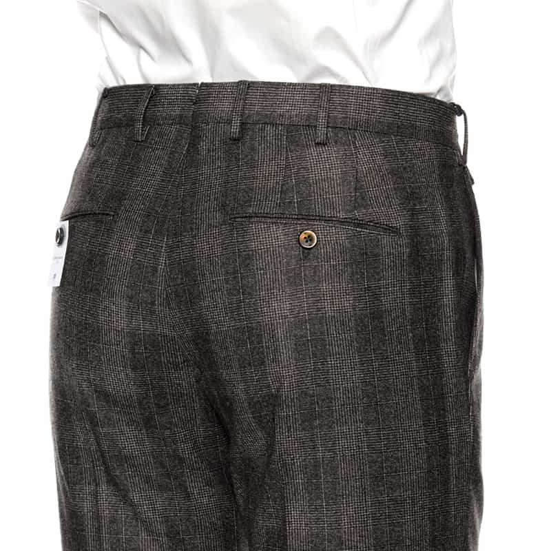 PT TORINO フランネル グレンチェック柄パンツ DARK GRAY