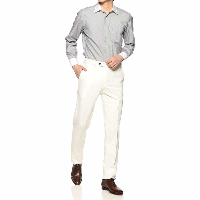 PT TORINO ドローストリングジャージーパンツ "SLIM JOGGER" WHITE