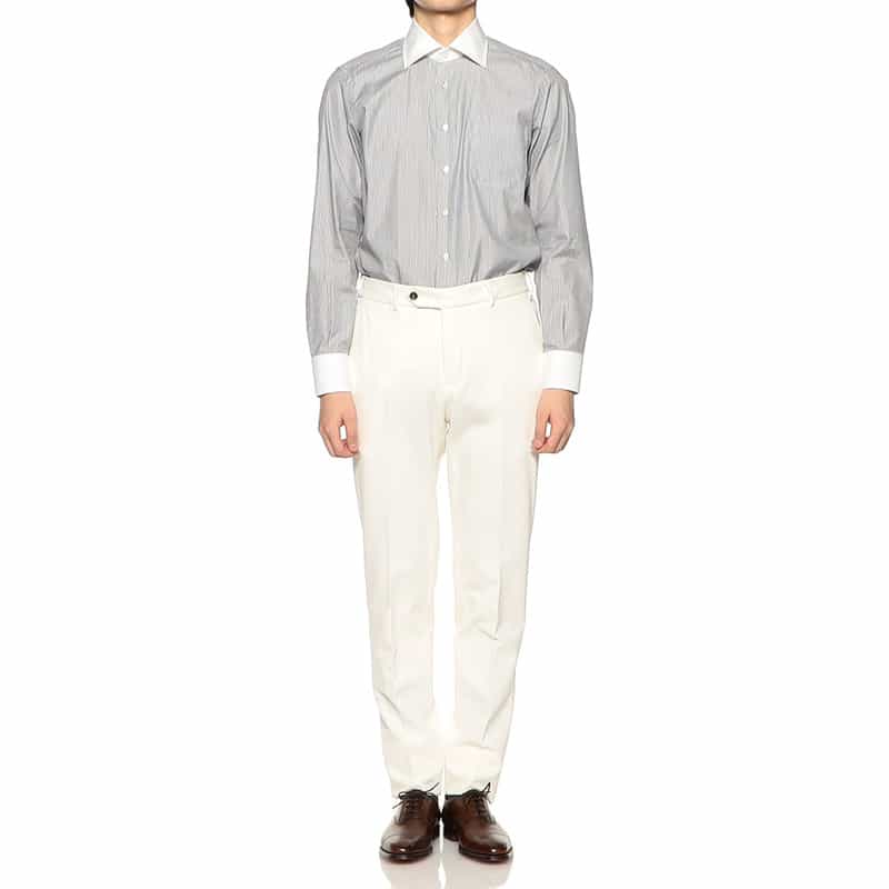 PT TORINO ドローストリングジャージーパンツ "SLIM JOGGER" WHITE