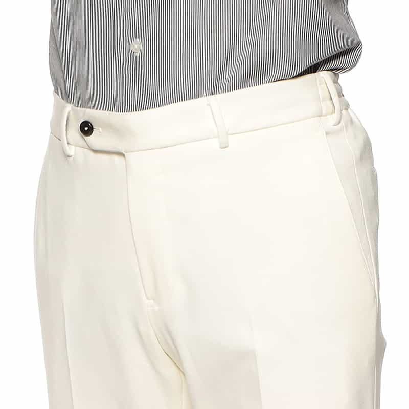 PT TORINO ドローストリングジャージーパンツ "SLIM JOGGER" WHITE