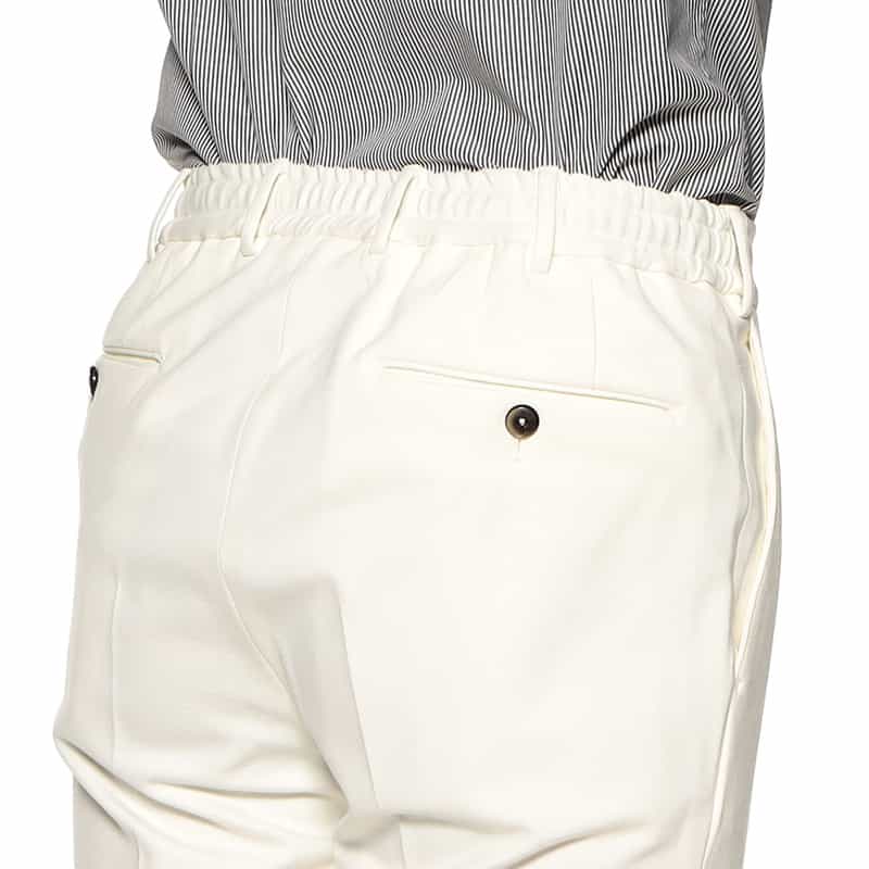 PT TORINO ドローストリングジャージーパンツ "SLIM JOGGER" WHITE