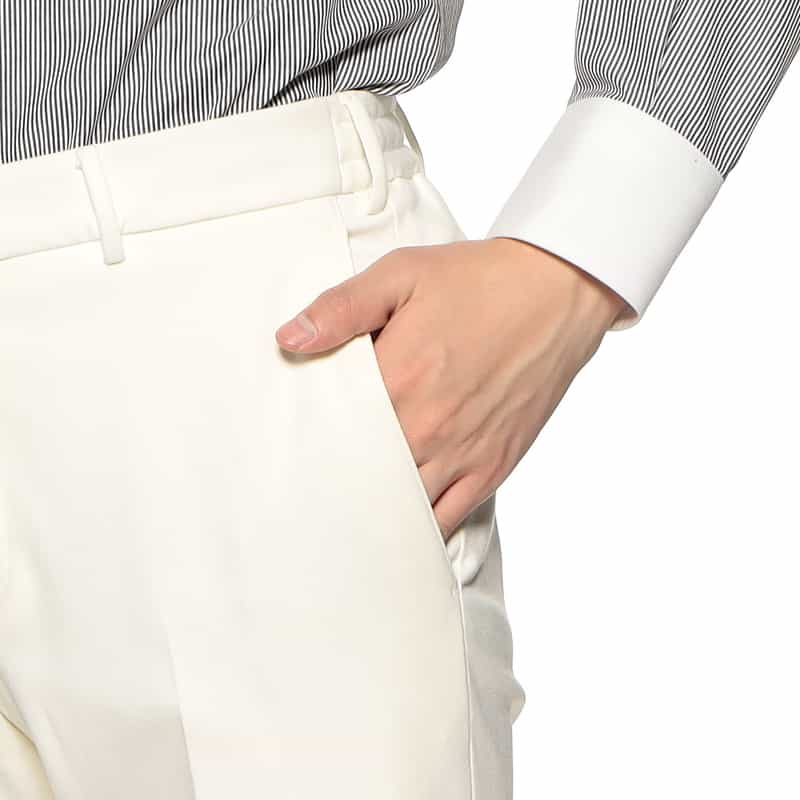 PT TORINO ドローストリングジャージーパンツ "SLIM JOGGER" WHITE