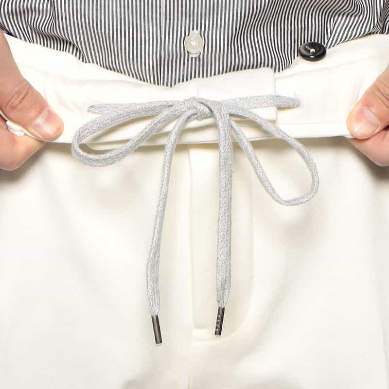PT TORINO ドローストリングジャージーパンツ "SLIM JOGGER" WHITE