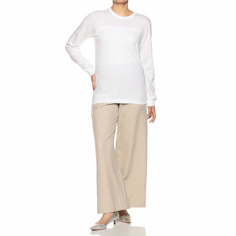 BARNEYS NEW YORK ウォッシャブル ドローストリング ワイドパンツ BEIGE