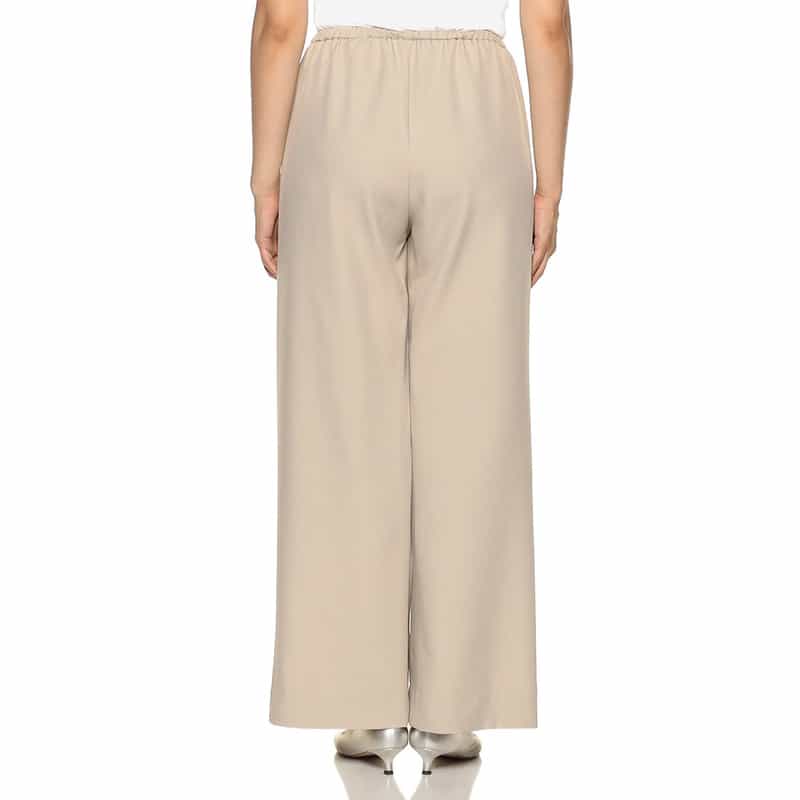 BARNEYS NEW YORK ウォッシャブル ドローストリング ワイドパンツ BEIGE