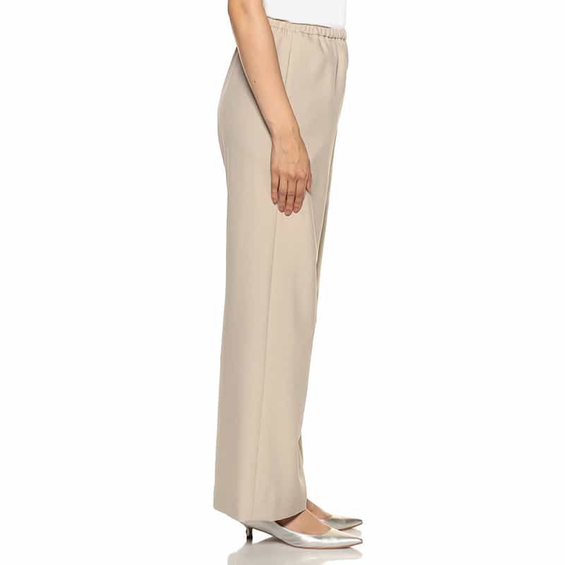 BARNEYS NEW YORK ウォッシャブル ドローストリング ワイドパンツ BEIGE