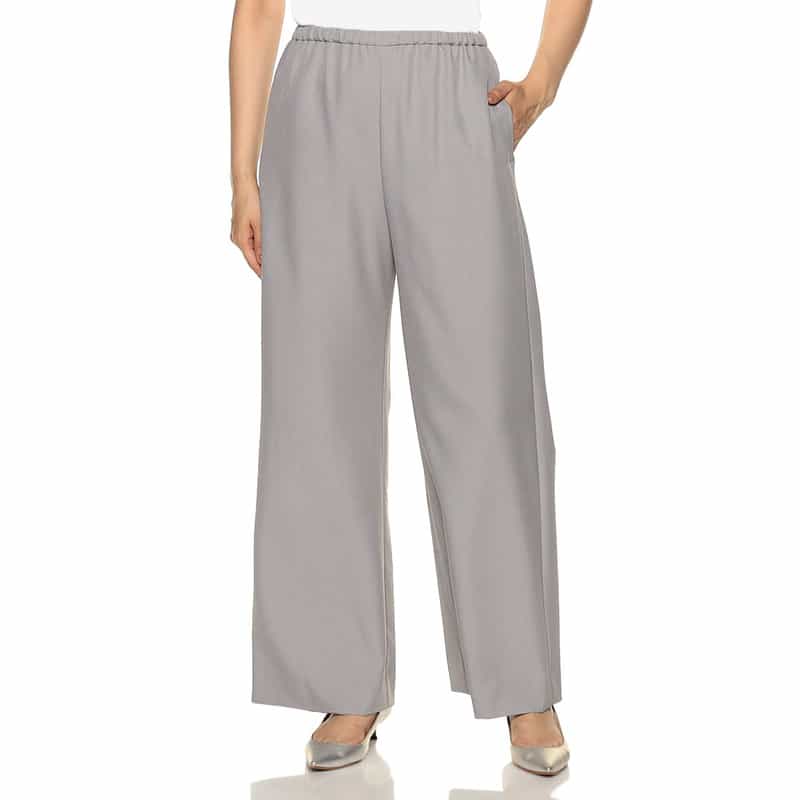 BARNEYS NEW YORK ウォッシャブル ドローストリング ワイドパンツ GRAY