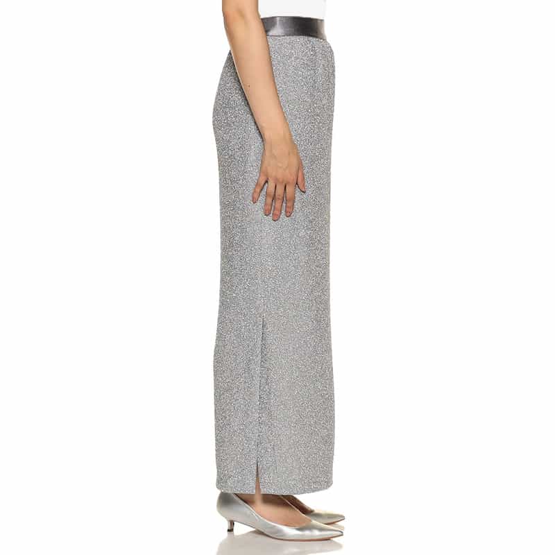 BARNEYS NEW YORK ウォッシャブル ラメ入り素材タイトスカート SILVER