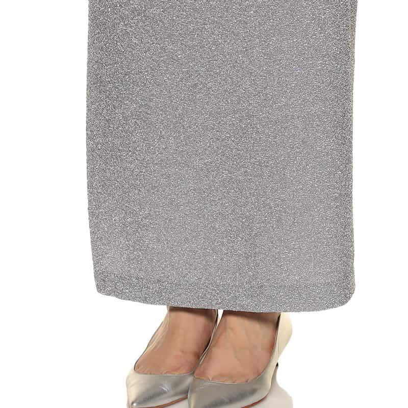 BARNEYS NEW YORK ウォッシャブル ラメ入り素材タイトスカート SILVER