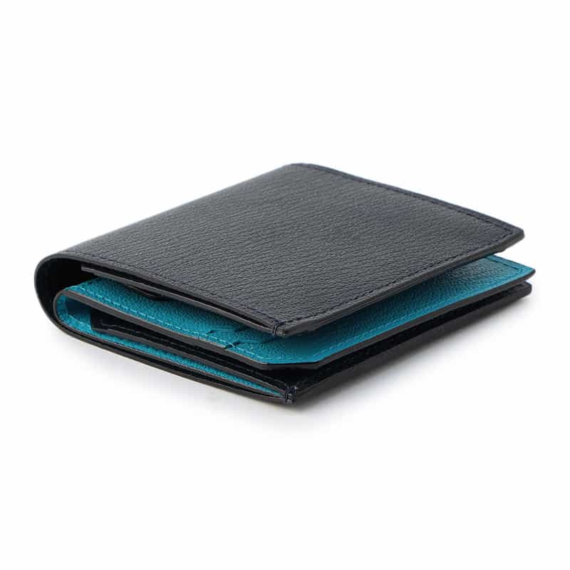 L’ARCOBALENO バイカラー ハーフウォレット NAVY