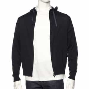 コットンカシミヤ ジップアップニットブルゾン