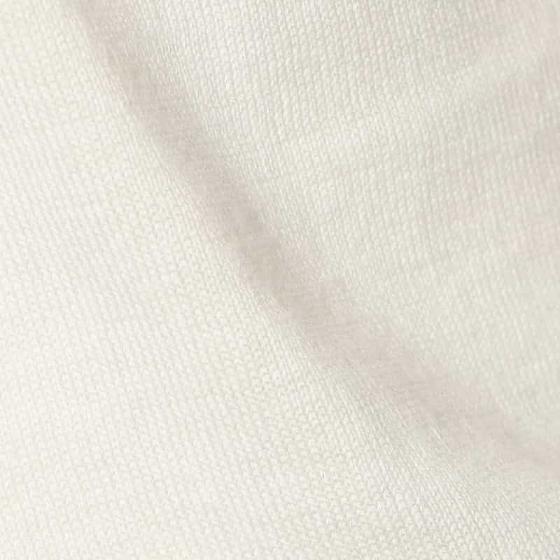 FILIPPO DE LAURENTIIS コットンカシミヤ バイカラーニットプルオーバー WHITE