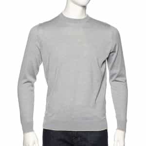 コットンカシミヤ バイカラーニットプルオーバー