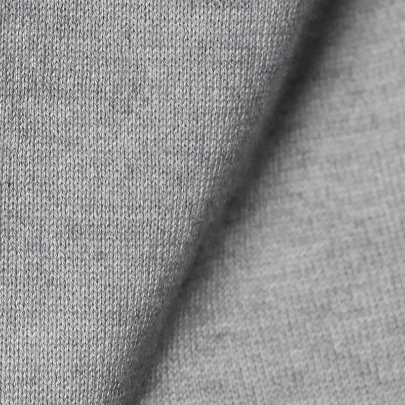 FILIPPO DE LAURENTIIS コットンカシミヤ バイカラーニットプルオーバー LIGHT GRAY