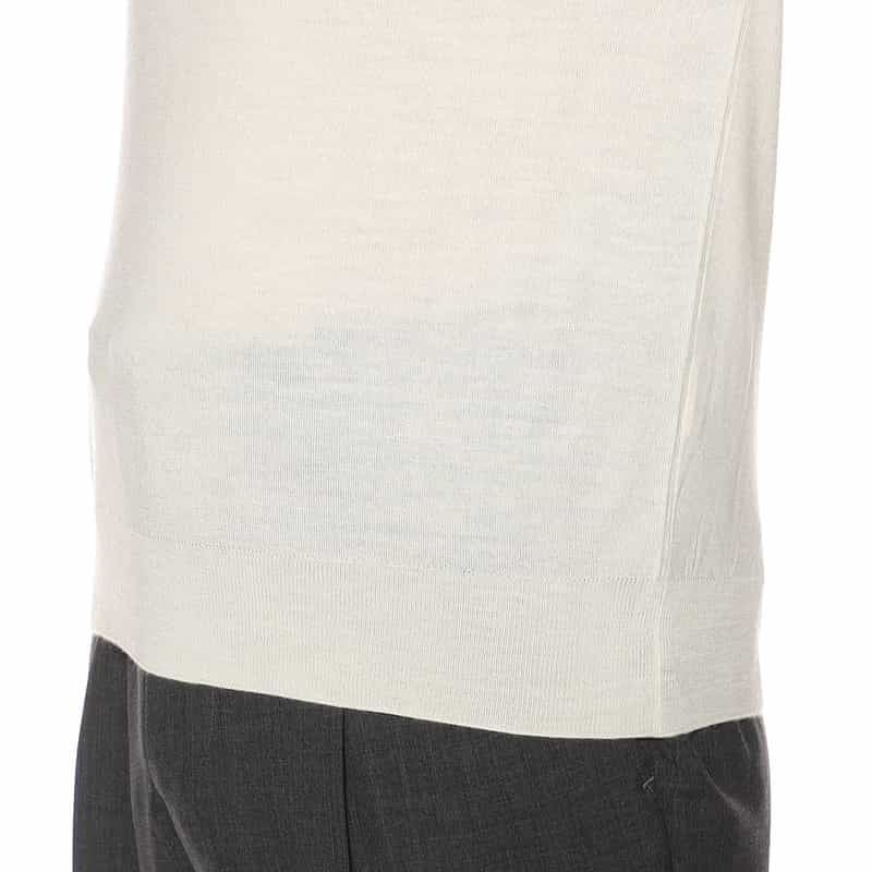 FILIPPO DE LAURENTIIS FILIPPO DE LAURENTIIS <フィリップ デ ローレンティス> / ウールシルクカシミヤ ロングスリーブ モックネックニットプルオーバー IVORY