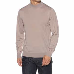 FILIPPO DE LAURENTIIS ＜フィリップ デ ローレンティス＞ ／ ウールシルクカシミヤ ロングスリーブ モックネックニットプルオーバー