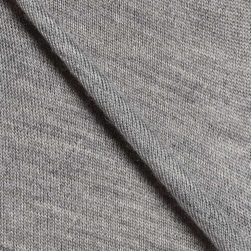 FILIPPO DE LAURENTIIS FILIPPO DE LAURENTIIS <フィリップ デ ローレンティス> / ウールシルクカシミヤ ロングスリーブ モックネックニットプルオーバー LIGHT GRAY