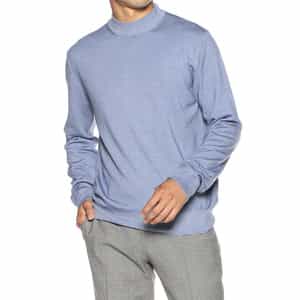 モックネック ウールニットプルオーバー