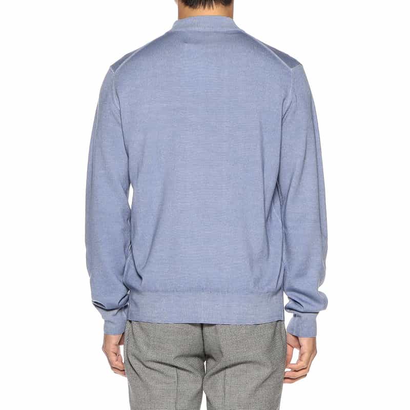 CRUCIANI モックネック ウールニットプルオーバー LIGHT BLUE