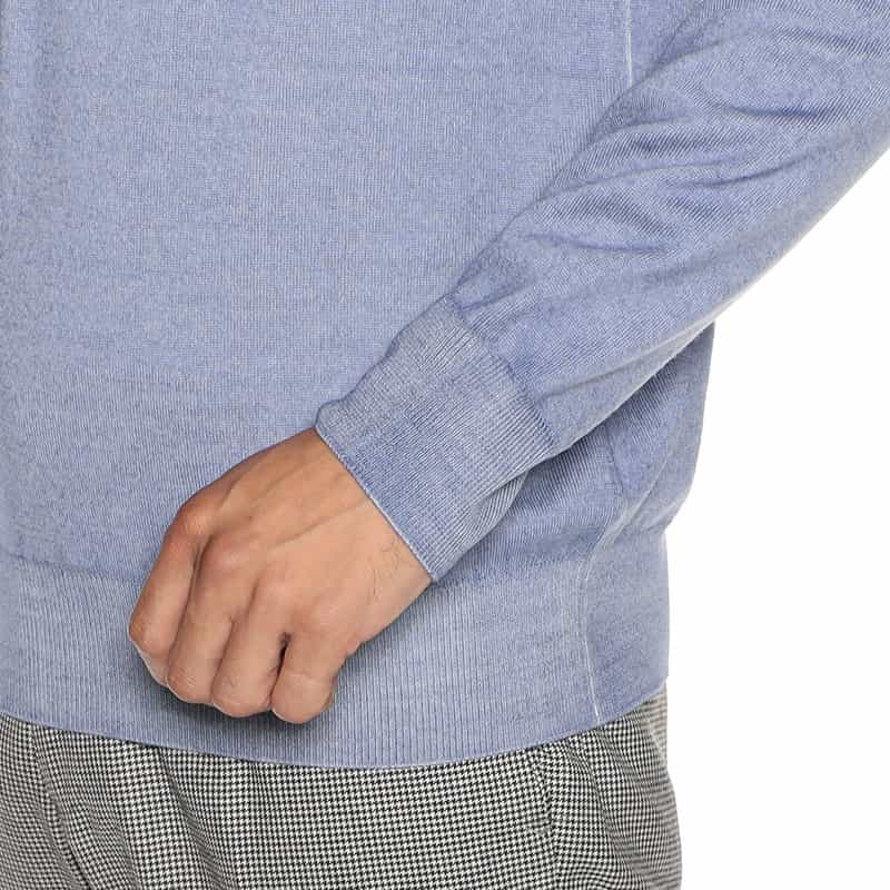 CRUCIANI モックネック ウールニットプルオーバー LIGHT BLUE