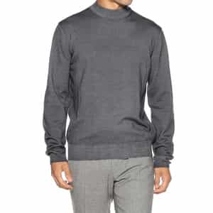 モックネック ウールニットプルオーバー