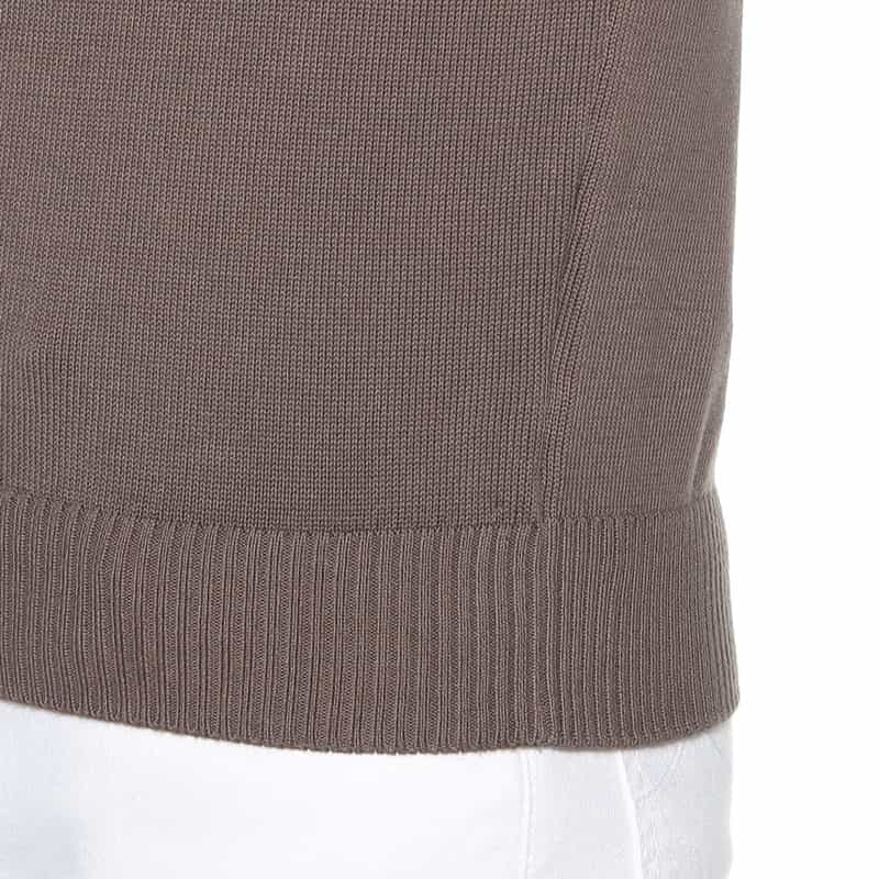 GRANSASSO クルーネック コットンニットプルオーバー CAMEL