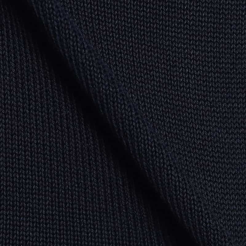 GRANSASSO クルーネック コットンニットプルオーバー NAVY