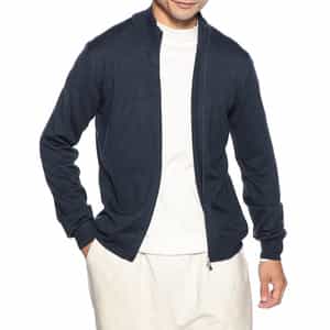 ジップアップ ウールニットブルゾン