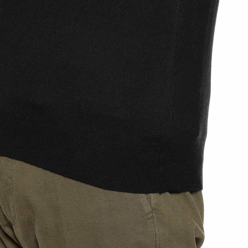 GRANSASSO ジップアップ ウールニットブルゾン BLACK