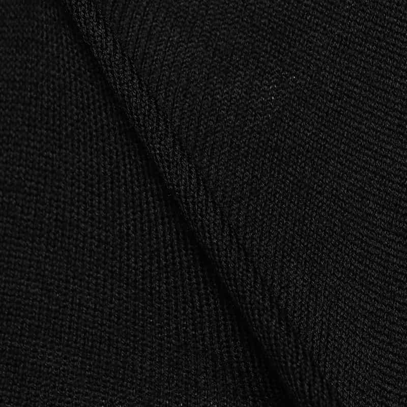 GRANSASSO ジップアップ ウールニットブルゾン BLACK