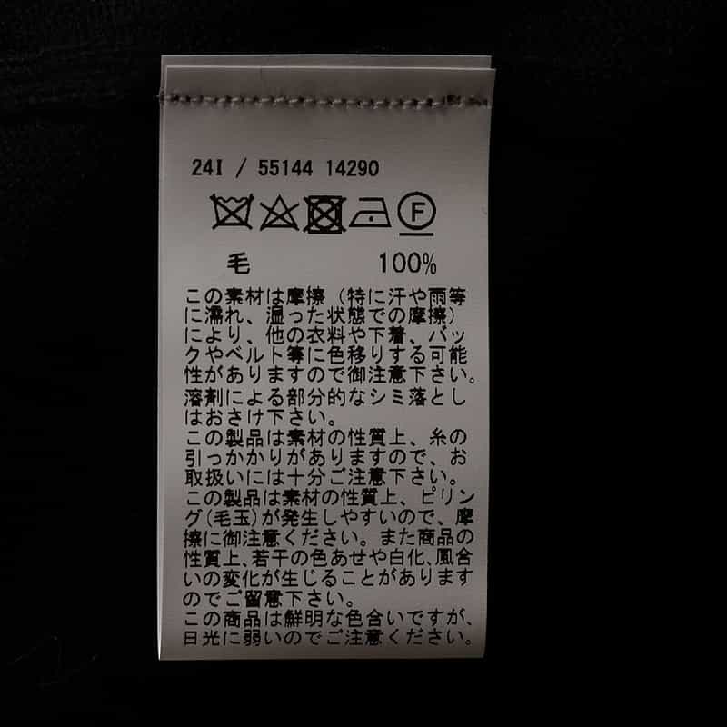 GRANSASSO ジップアップ ウールニットブルゾン BLACK