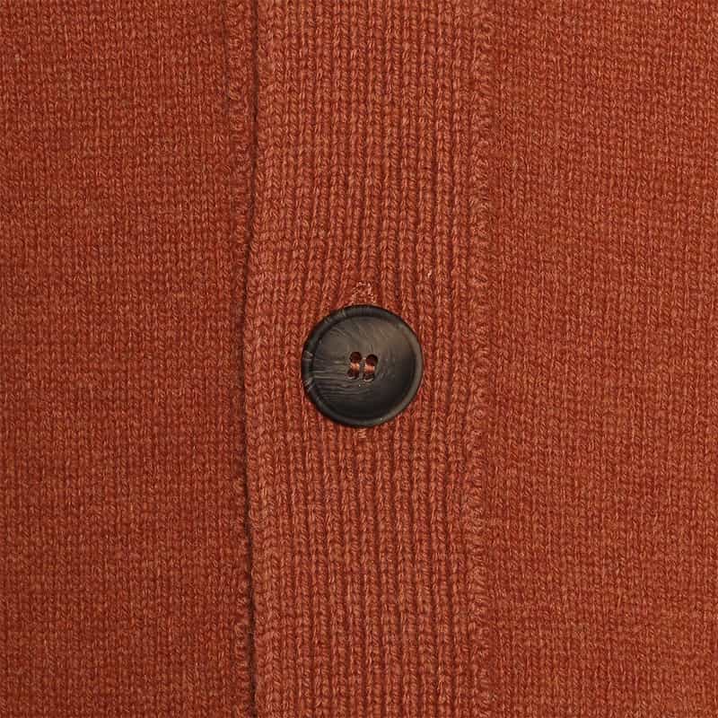 GRANSASSO ウール Vネックニットカーディガン ORANGE