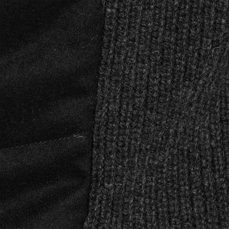 GRANSASSO コンビネーション中綿入りジップアップニットブルゾン DARK GRAY