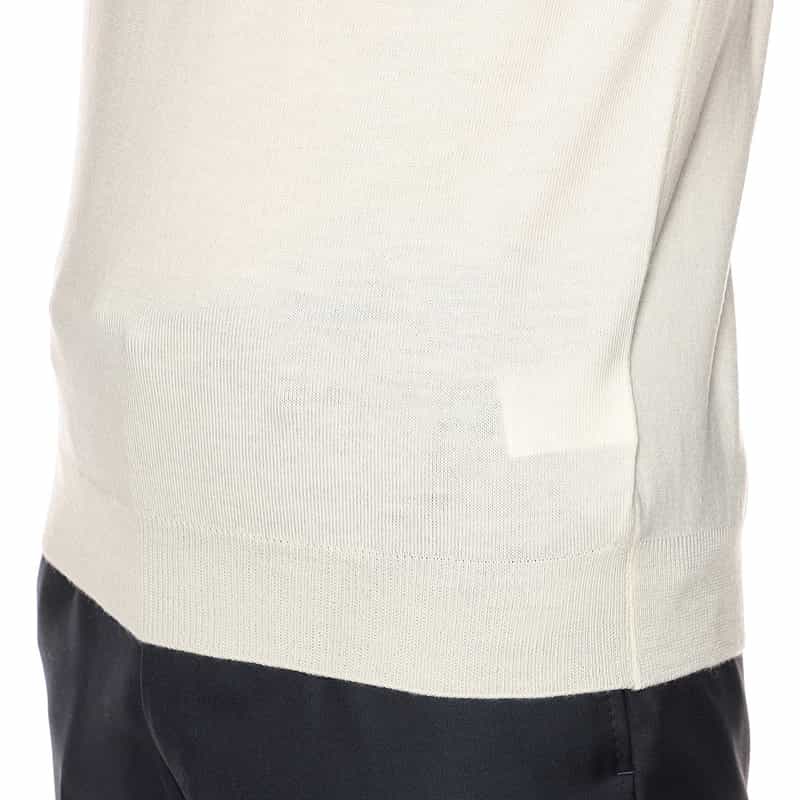 GRANSASSO ウール モックネックニットプルオーバー WHITE