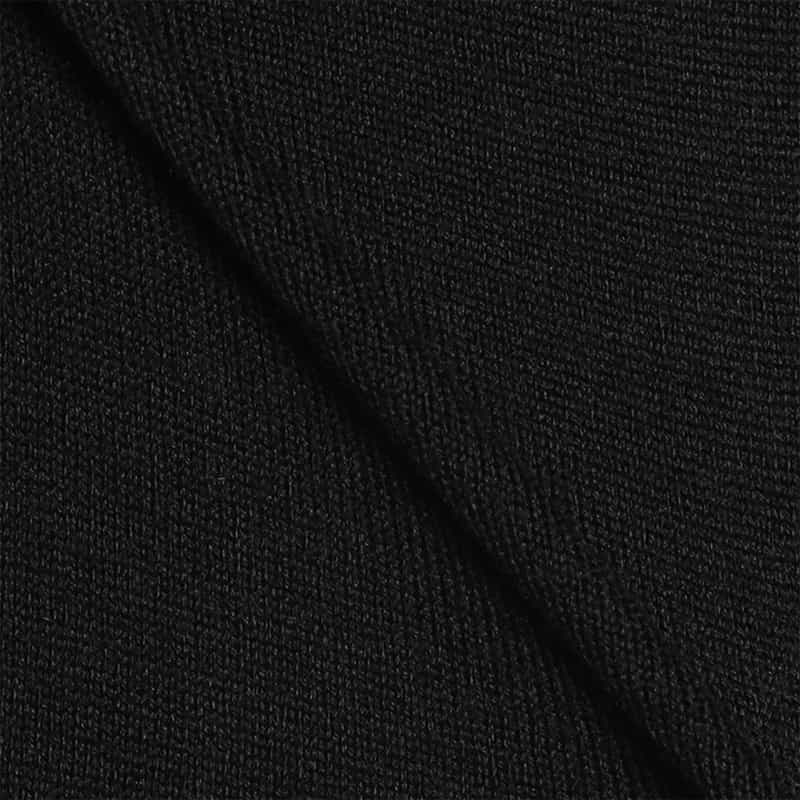 GRANSASSO ウール ニットポロシャツ BLACK