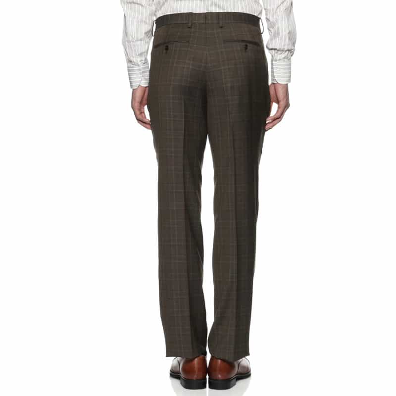 BARNEYS NEW YORK チェック柄スーツ BROWN