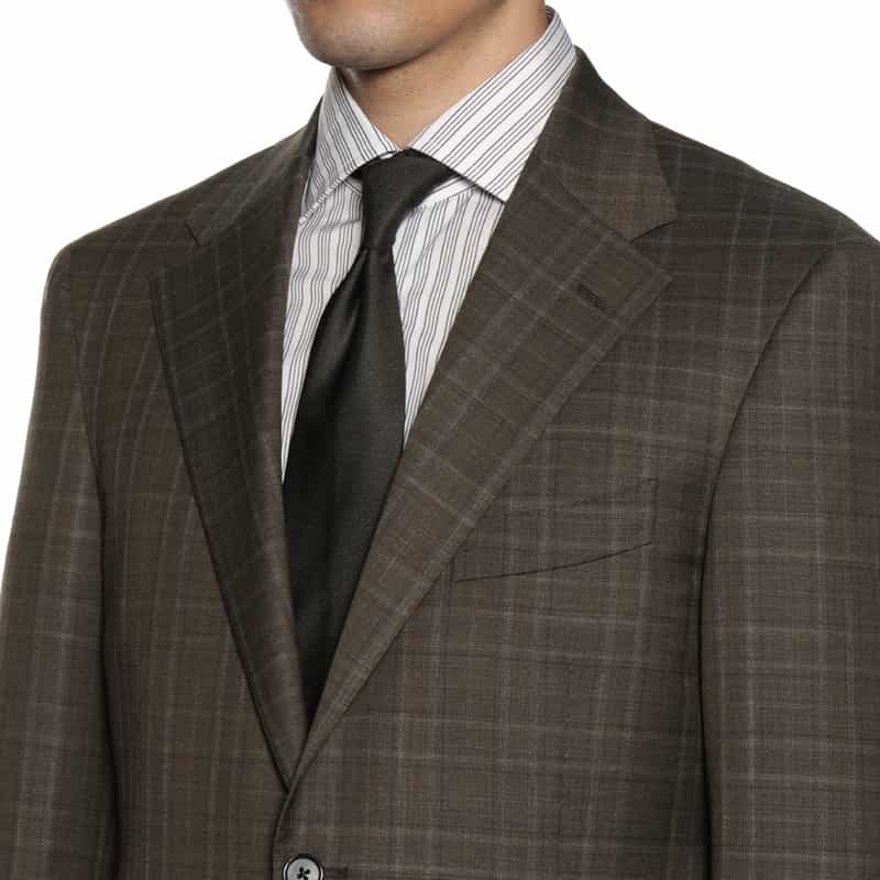 BARNEYS NEW YORK チェック柄スーツ BROWN