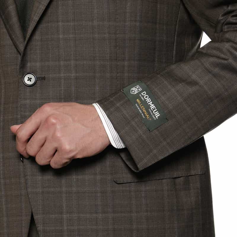 BARNEYS NEW YORK チェック柄スーツ BROWN