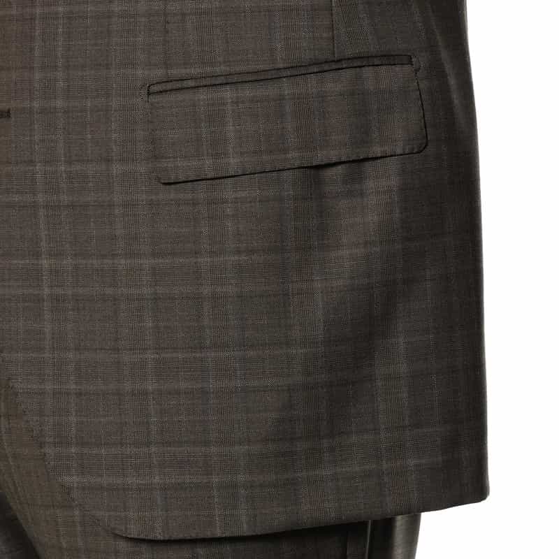 BARNEYS NEW YORK チェック柄スーツ BROWN