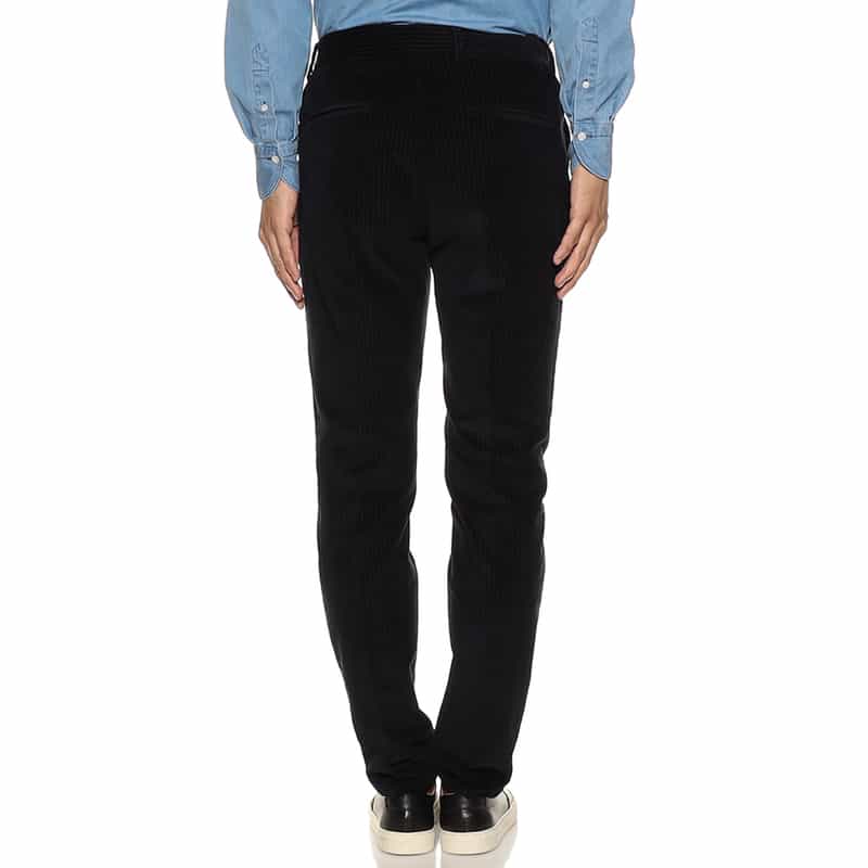 GIABSARCHIVIO コーデュロイ素材ドローストリングパンツ "MASACCIO" NAVY