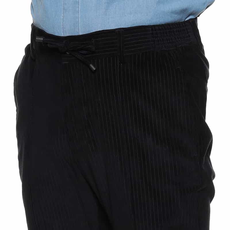 GIABSARCHIVIO コーデュロイ素材ドローストリングパンツ "MASACCIO" NAVY