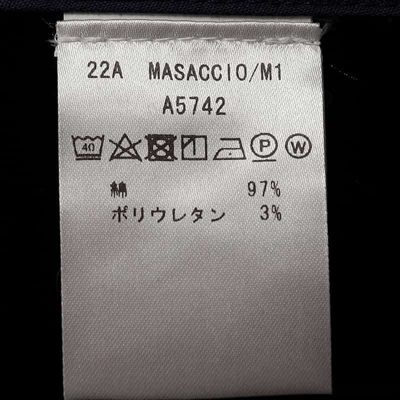 GIABSARCHIVIO コーデュロイ素材ドローストリングパンツ "MASACCIO" NAVY